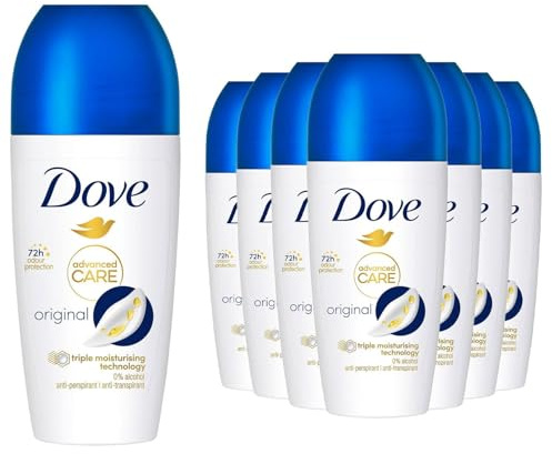 Dove Deodorant Roll On Advance Care Go Fresh Original 72H Odour Protection Anti-Transpirant and Anti-Perspirant for Women with Triple Moisturising Technology, 50ml pack of12