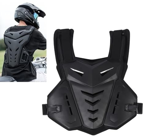 Chaleco de Armadura de Motocicleta, Equipo de Motocrós, Armadura de Pecho de Mejora Ligera Protector de Espalda para Adultos Hombres Esquí Montar Patinaje Chaleco Anticaída