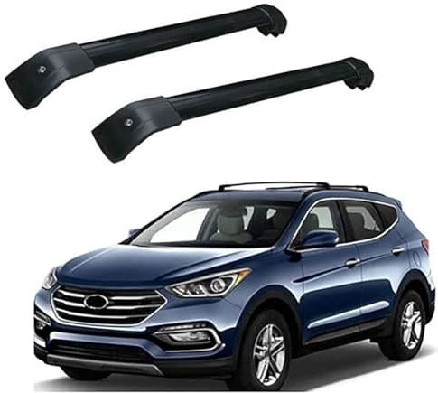 Baca de Coche, para Hyundai Santa Fe 2013 2014 2015 2016 2017 2018 Barras de Techo para Coche Barra Transversal Accesorios Bacas Personalizadas Juego de portaequipajes,A