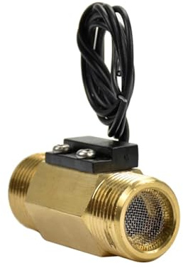 Wasserzähler, USM-FS21TA Durchflusssensorschalter, Reed-Schalter, Messing, Magnetischer Sensorschalter, 1,5–12 L/min, 250 V DC, 70 W, 2-Draht-Saier-Sensor(Normal Open Circuit)