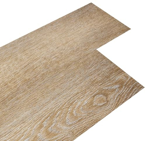 INMOZATA 36Pcs Self Adhesive Vinyl Flooring Planks Floorboard Planks Wood Effect Peel and Stick Tile Waterproof Floor Stickers for Kitchen Bathroom Home Floor Tile (Light Oak)