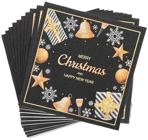 COLLBATH 1 Beutel Weihnachts-druckservietten Einweg-papierservietten Weihnachtstischdeko Servietten Für Feiern