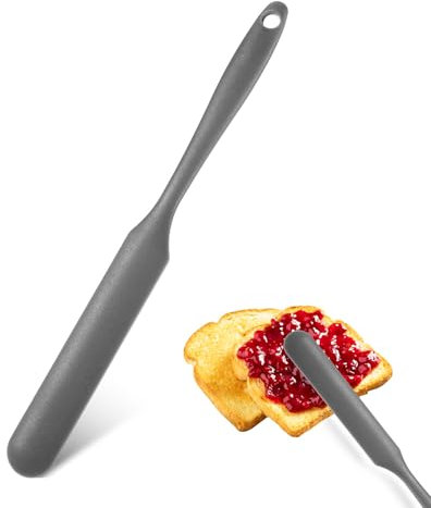 Giantree Spatola in silicone sottile con manico lungo per torta crema burro e cottura