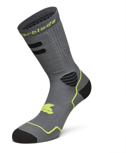 Rollerblade HIGH PERFORMANCE SOCKS, Inline-Skate Socken für Herren, Sportsocken für Erwachsene Unisex, Grau/Grün, L (43-46)