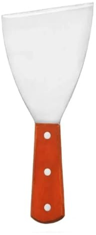 Set of 2 Large Stainless Steel Spatulas for Grilling, Iron Plate Cooking, Pizza, Steak, Wooden Handle, Slotted Spatula, Kitchen