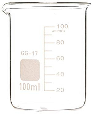 Laboratory 100ml Glass Beaker for Chemistry Laboratory Clear Scale Lab Measuring Cup Borosilicate Glass Heat Resistant Thickened Glass Lab Beakers Science