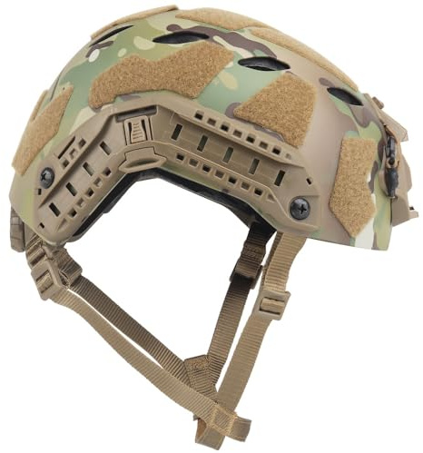 Verde CP, Leggero Equipaggiamento Tattico Casco Veloce Con Guide Laterali Di Montaggio Predisposto Per Cuffie Allenamento All'aperto
