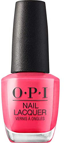 OPI Nail Laquer - Esmalte Uñas Duración de Hasta 7 Días, Efecto Manicura Profesional, 'Strawberry Margarita' Rosa - 15 ml