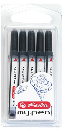 Herlitz 11378999 Tintenroller-Patronen my.pen, 5 Stück, blau