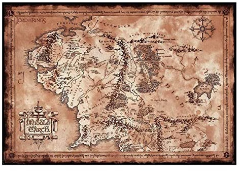 ABYstyle - LORD OF THE RING - MAP affisch (91,5 x 61)