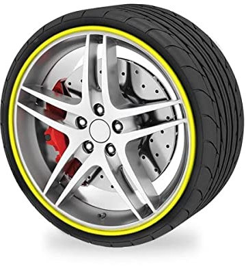 OCC MOTOR SPORT CAR ALLOY WHEEL RIM PROTECTORS - YELLOW RIM PROTECTORS 6 METRES