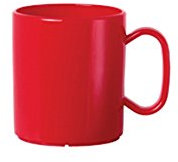 WACA® 1705-730 Henkelbecher Tasse 325 ml Durchmesser ∅ 75 mm rot