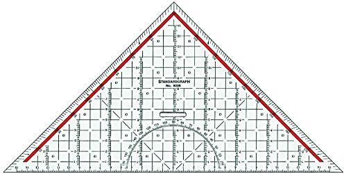Standardgraph 32 cm Lineal aus Kunststoff mit abnehmbarem Griff