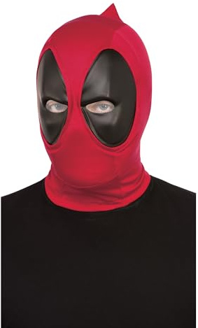 Rubie's Costume Co. Deadpool deluxe tyg overhead mask, Röd, One Size