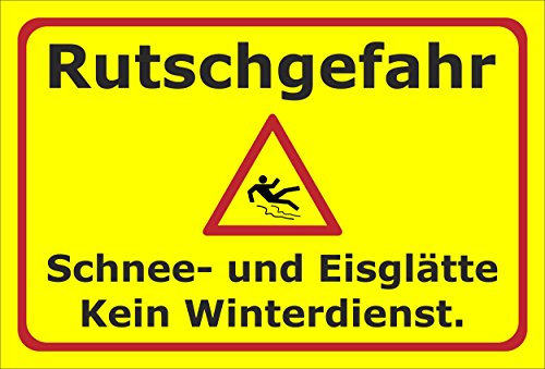 Melis-Folienwerkstatt Schild Rutschgefahr - 15x10cm - Bohrlöcher - 3mm Aluverbund – 20 VAR S00018-017-C