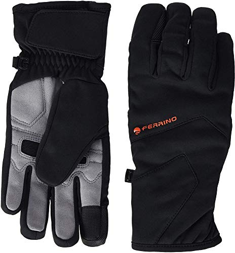 Ferrino Crest, Guanti con Indice e Pollice per Touchscreen Unisex Nero, XL