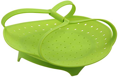 FACKELMANN - Inserto per Vapore, Ø 20 cm, in Silicone, con pratici Manici, Colore: Verde