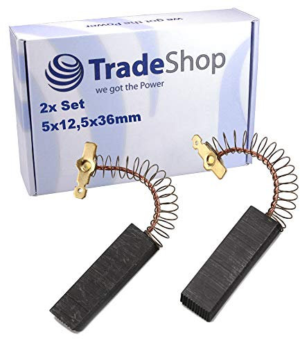 2x Kohlebürsten Motorkohlen 5x12,5x36mm für Bosch Maxx 6 WAE28170EX/11 WAE28170EX/09 WAE28190/11 WAE28172EX/15 WAE28180/03 WAE28180/05 WAE28180/14