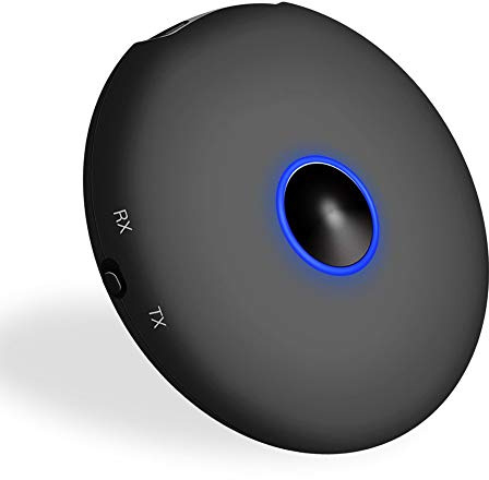 TouchSKY Mini Bluetooth 5.0 Ricevitore Audio Trasmettitore 3,5mm Adattatore Aux Wireless per Auto Pc TV Speaker Cuffia USB Power