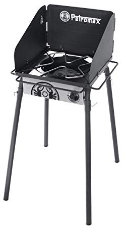 Petromax Gastisch ge45-s mit 1 Brenner - Outdoor Gaskocher mit Piezo | Mobiler Campingkocher mit Flammenüberwachung, 79 x 19 cm, gleichmäßiges Flammenbild für Outdoor-Küche & Grillen