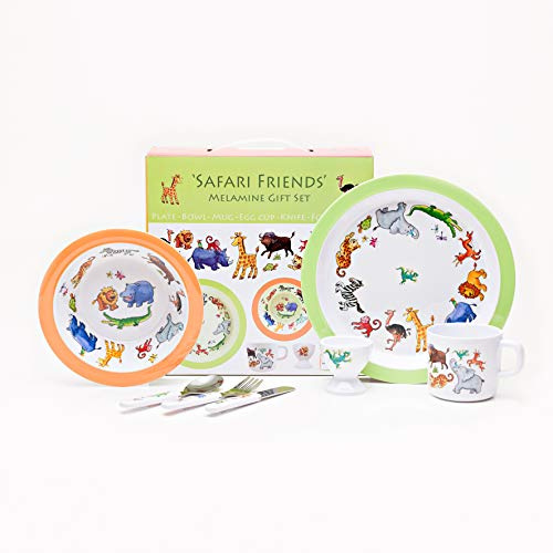Safari Friends 7 Piece Melamine Gift Set