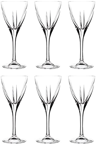 Barski Liquor Glass - Stemmed Glasses - Set of 6 Glasses - Crystal Glass - Designed - Use it for - Sherry - Shot - Vodka - Liquor - Cordial - Each Glass is 2.25 oz Made in Europe