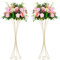 NUPTIO Gold Vase Centrepieces for Tables: 2 Pcs 79cm Tall Wedding Centrepieces Metal Flower Stand Trumpet Vases for Anniversary Party Birthday Reception Decorations