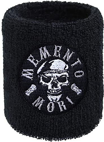 EXPRESS-STICKEREI Schweissband Biker Bestickt & Absorbierendes Frottee Designer Schweißband | Sport-Wristband Geburtstag Schweiß-Armband Festival Accessoire Rocker Konzert