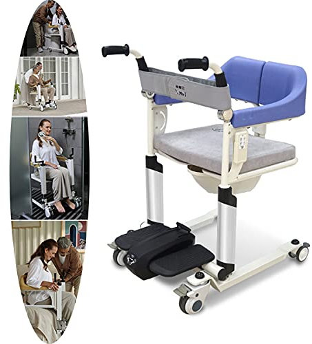 FANGX Sollevatore Disabili Elettrico,Sedia Comoda WC Imbottita,Telecomando, Regolazione del Sollevamento A 9 Livelli, per Anziani Paralizzati, Disabili, Carico 308Ib