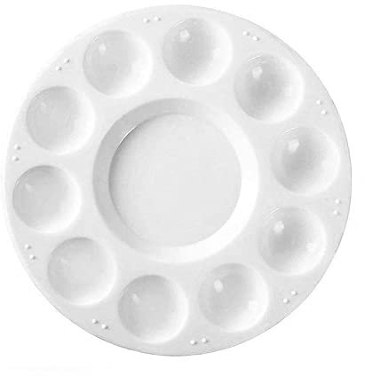 Malpalette, 11 Löcher, große Kunststoff-Palette, für Kinder, Kunst, Farbwanne, Mischpalette, antihaftbeschichtet, Ölfarben-Palette