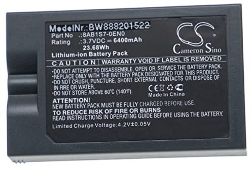 vhbw Replacement Battery compatible with Ring Video Doorbell 3 Plus X, Video Doorbell 4 Intercom Doorbell with Camera (6400mAh, 3.7V, Li-Ion)