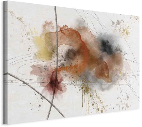 murando - Tableau Acoustique Abstrait 120x80 cm 1 Partie - Décoration Murale Anti-Bruit Isolation Phonique Bureau Chambre Panneau Insonorisant Impression sur Toile - Abstrait Beige a-A-0895-b-a