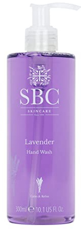 SBC Skincare Lavender Hand Wash 300ml - Lavendel Flüssigseife mit ätherischen Ölen und beruhigenden Pflanzenextrakten