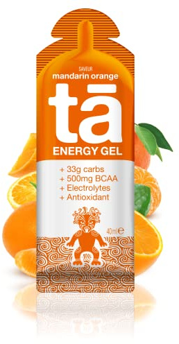 TA ENERGY - Gel Energétique - Mandarin Orange x24 - Energie - Sodium - BCAA - Antioxydants - Idéal pendant les activités sportives 133Kcal