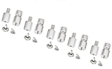 Lot de 5 matrices de rivets à double capuchon - 5 mm, 6 mm, 7 mm, 9 mm, 11 mm - Outil de réglage pour machine manuelle
