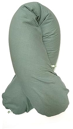 Blausberg Funda de cojín de lactancia de muselina para bebé, 190 x 38 cm, con función de construcción de nidos, por ejemplo, para el cojín de lactancia, materiales Oek-Tex Standard certificados,