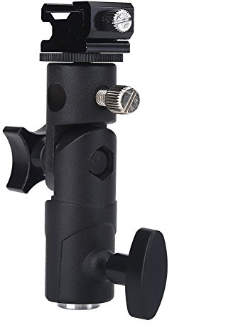 Staffa per Supporto Flash in Lega di Alluminio con Adattatore per Montaggio su Slitta Calda, Supporto per OmbrelloFacile Installazione di Ombrelli Riflettenti o Lambency