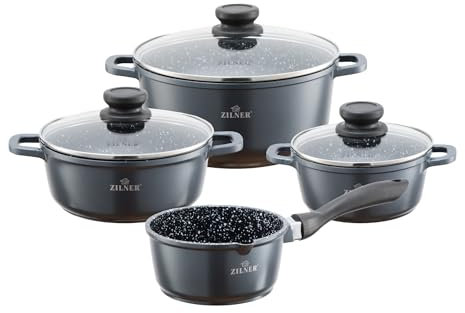 Zilner modernes 7-teiliges Antihaft-Topfset induktionsfähig Töpfe Set, Kochtöpfe, Töpfe Induktion | Kochgeschirr Set, Topfset induktionsgeeignet ZL-7026, Zł-007026