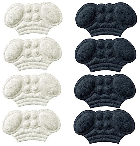 minkissy 20 Paar Fersenpolster in halber Größe Schuheinlagen schuhreparatur sockelleisten Absatzstiefel schwarze Ferse Fersenflecken Einsätze High Heel Liner Hacke Einlegesohle Beschichtung