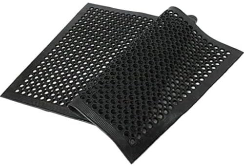 ZERVA Gummi-Drainagematte, 90 x 150 cm, for den Außenbereich, Gummi-Eingangsmatte, Anti-Ermüdung, rutschfeste Fußmatte, gewerbliche Küchen-Bodenmatte for Industrieküche, Restaurant, Badezimmer