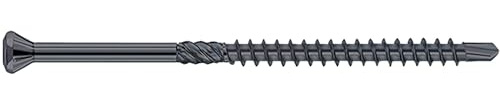 Hobotec Dielenschrauben Eurotec 3,2x60 Torx 10 - Holzschrauben selbstschneidend mit Zierkopf, Edelstahl schwarz gehärtet - 500 Stück
