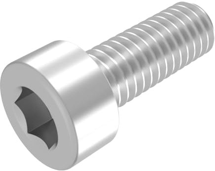 SECCARO Vite cilindrica M3 x 8 mm, in acciaio inox V2A VA A2, DIN 912/ISO 4762, filettatura totale, 20 pezzi