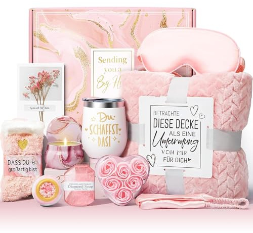 SUOPDH Wellness Geschenke für Frauen 11tlg, Geburtstagsgeschenk für Frauen, Geschenk für Mama Beste Freundin Schwester Frau Kollegin zum Weihnachten Geburtstag, Entspannung Geschenkset