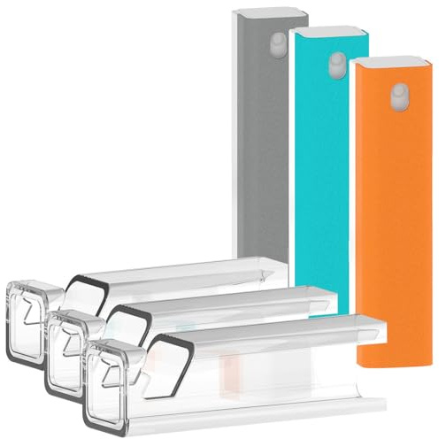 PEARL Handy Reiniger: 3er-Set All-in-One-Displayreiniger & Handyständer, 15 ml, nachfüllbar (Handyhalter Tisch, Handy Displayreiniger, TV)