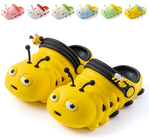 Sabot Enfant Garçon Mignon Mules Clogs Chaussure de Jardin Fille Antidérapant Sandale Noir 21-22 EU Taille de l'étiquette 140