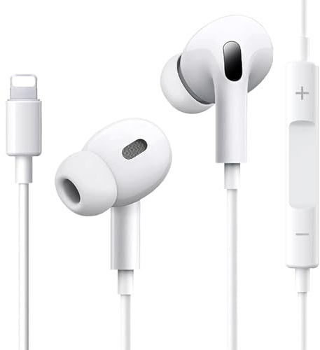 Headphones for iPhone[MFi Certified]For i-Phone Earphones Wired Stereo Sound In-Ear Earbuds with(Built-in Microphone&Volume Control),Compatible with iPhone 14/14 Plus/14 Pro Max/13/12/Mini/11/X/X/8/7