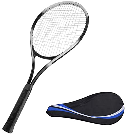 KIMISS 27-Zoll-Tennisschläger, Leichtes Tennisschläger-Set für Anfänger mit Tragetasche, Erwachsene und Schüler, Inklusive Trainingszubehör (Black)