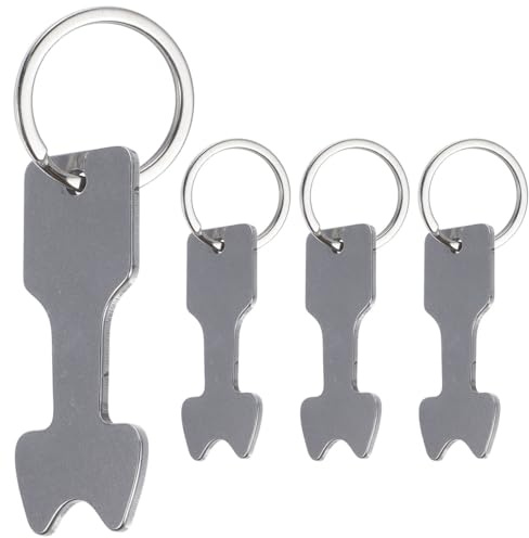 BESTYASH Lot de 4 Porte-clés Jetons de Chariot de Courses en Acier Inoxydable 50 Mm, Anneaux Porte-clés Résistants, Accessoires Pratiques pour Déverrouiller Caddie, pour Supermarché