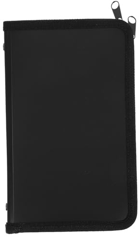 DOITOOL Mini Organizador de Carpetas de Documentos A6 Tipo Acordeón Multicapa con Cremallera, Transparente con Borde Negro, Portátil para Oficina, Viajes y Archivo Escolar