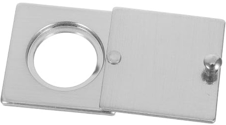 HINTRMENT Silver Copper Peephole Cover for Metal Doors Lightweight Door Viewer Privacy Cover Plate Replacement for Home Security and Apartment Setups